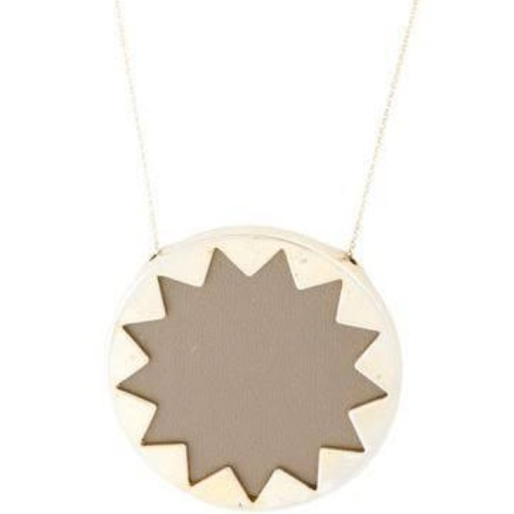 House of Harlow 1960 leather sunburst necklace
